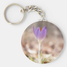 Early Spring Crocus Flower Keychains