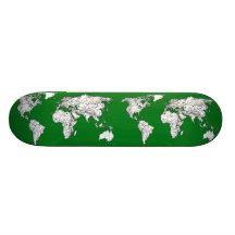 Earth atlas green skate board decks