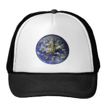 Earth clock mesh hat