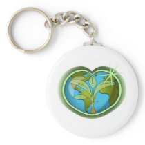 Earth Day Heart keychains