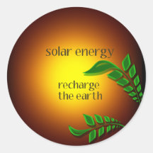 Earth day / Solar Energy Round Sticker
