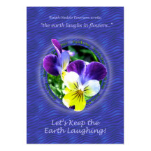 Earth Day Viola Gift Tag - Business Card