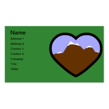 Earth Elemental Heart Business Card Template