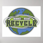 Earth Reduce, Reuse and Recycle Print