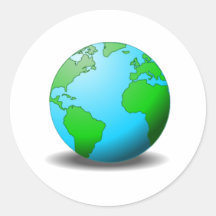 Earth Round Sticker