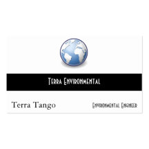 Earth World Globe Tango Business Card