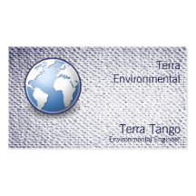 Earth World Globe Tango Textured Look Business Card