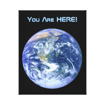 Earth - You Are Here! Canvas Prints