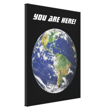 Earth - You Are Here! Gallery Wrapped Canvas