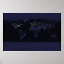 Earth's City Lights Print
