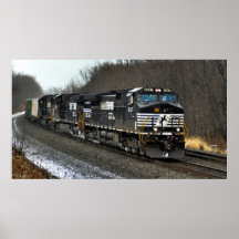 Eastbound Freight Train Print