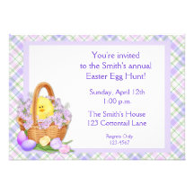 Easter Basket Chick Invite
