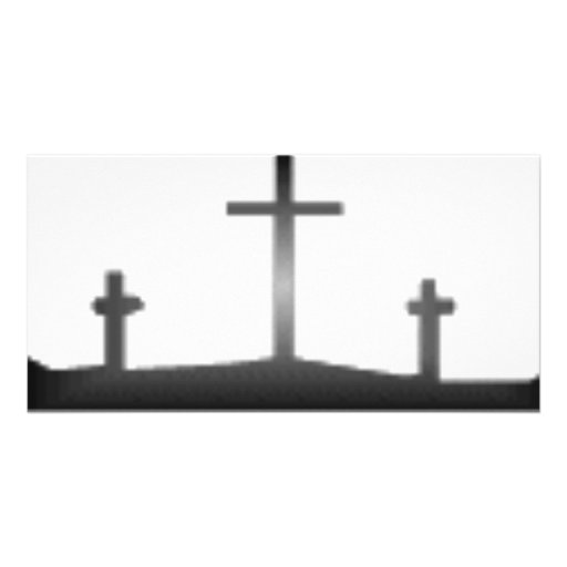 Easter black and white crosses photo card template