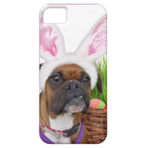 Easter Boxer dog iPhone 5 Case