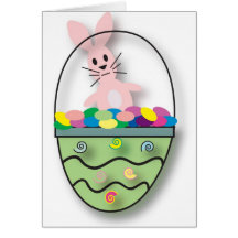 Easter Bunny and Goody Basket Card