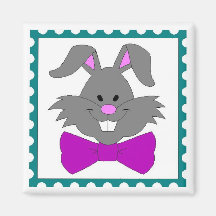 Easter Bunny Art Magnets