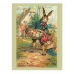 Easter Bunny With Eggs For Children Postcard