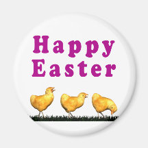 Easter Chicks in Grass Fridge Magnet