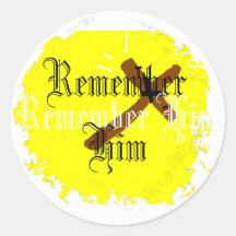 Easter Cross Remember HimDistressed Round Stickers