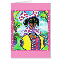 Easter Dachshund Card