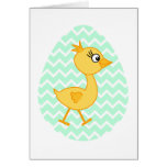 Easter Egg and Cute Chick. Greeting Cards