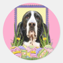 Easter Egg Cookies - Basset Hound - Jasmine Stickers