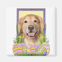 Easter Egg Cookies - Golden Retriever - Corona Fridge Magnet