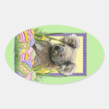 Easter Egg Cookies - Koala Oval Sticker