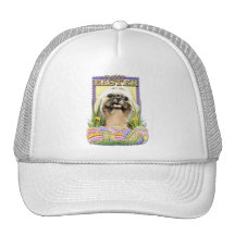 Easter Egg Cookies - Shih Tzu - Opal Mesh Hat