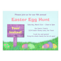 Easter Eggs Easter Egg Hunt Party Invitation