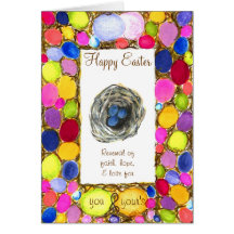 Easter Eggs Nesting Greeting Card