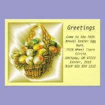 Easter Eggs Template Invitation invitations