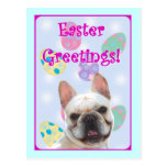 Easter Greetings French Bulldog Post Card