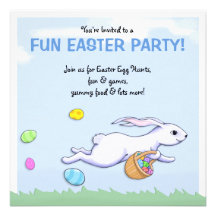 Easter Rabbit Run Easter Party Invitation