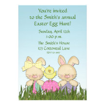 Easter Rabbits Invitation