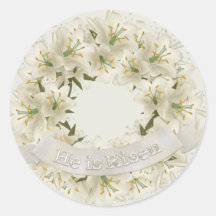 Easter Wreath Round Sticker