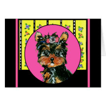 Easter Yorkie Poos Greeting Card