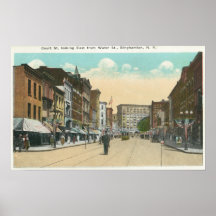 Eastern View of Court Street from Water Street Print