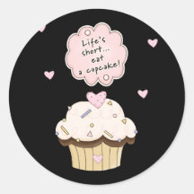 Eat A Cupcake Stickers