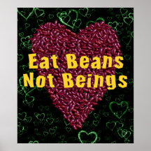 Eat Beans Not Beings Poster