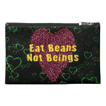 Eat Beans Not Beings Travel Accessory Bags