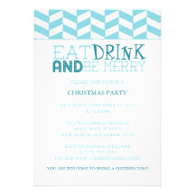 Eat Drink and Be Merry | Herringbone Personalized Invites