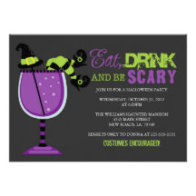 Eat Drink and Be Scary | Cocktail Personalized Invites