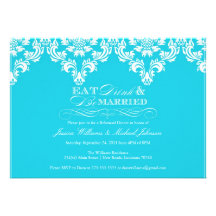Eat Drink & Be Married Custom Announcement