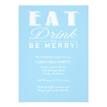 Eat Drink Be Merry Personalised Announcement