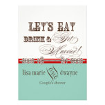 Eat, Drink n Get Married Couples Shower Invitation