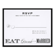 EAT, DRINK | RSVP STYLE 1 CUSTOM ANNOUNCEMENTS