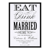 EAT,DRINK | SAVE THE DATE ANNOUNCEMENT