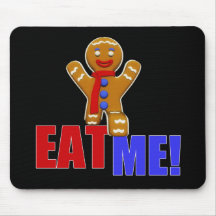 EAT ME! Gingerbread Man - Original Colours Mouse Mat