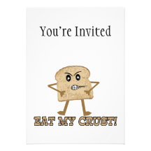 Eat My Crust Personalized Invitation
